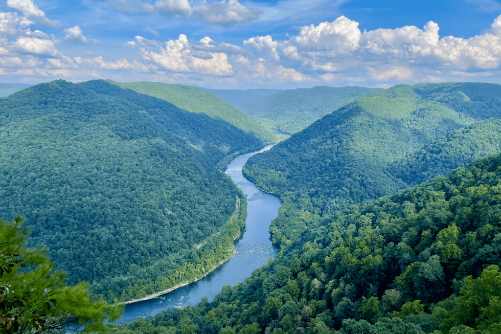 Scenic canyon overlook in north-central Pennsylvania near the Pine Creek region